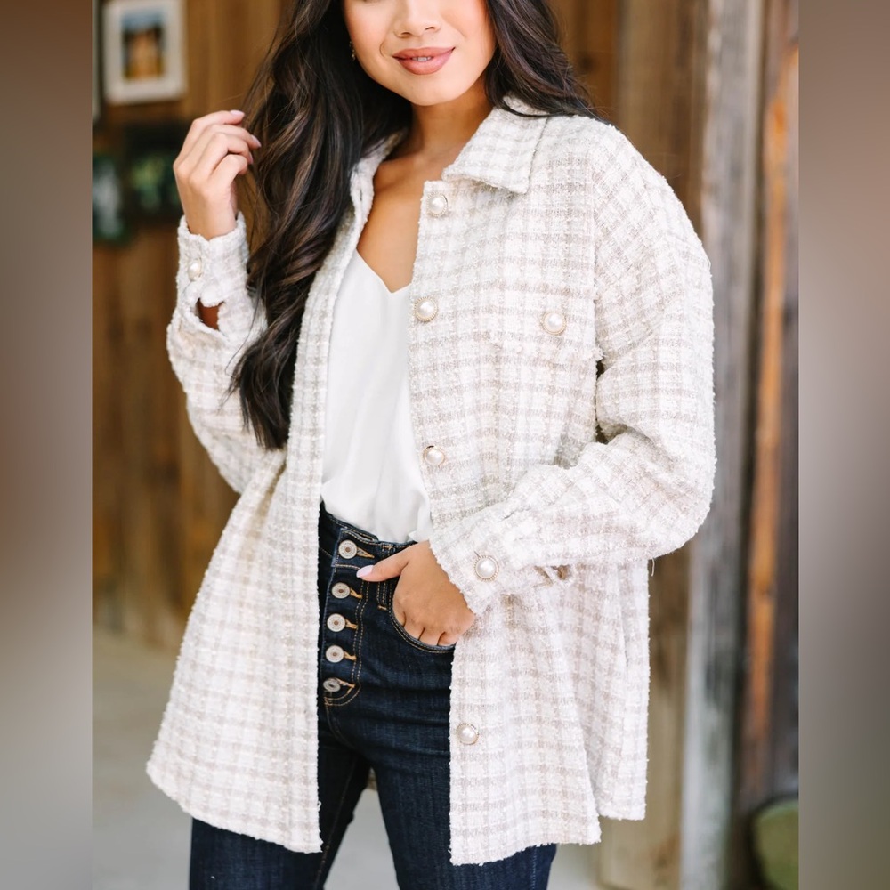 💕❤️Ivory White Tweed Jacket❤️💕